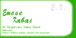 emese kabai business card